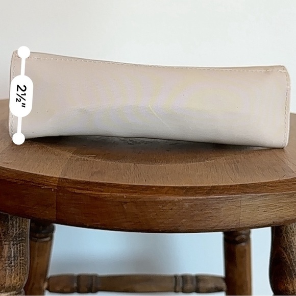 Vintage Christian Dior Parfume Bag Makeup Case Toiletry Kit Clutch Light  Grey - Picture 9 of 15